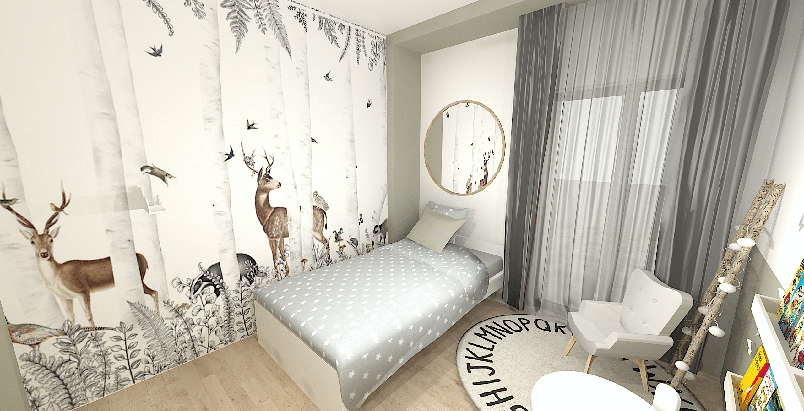 Projet chambre enfant réalisé par E-interiorconcept, vue 2