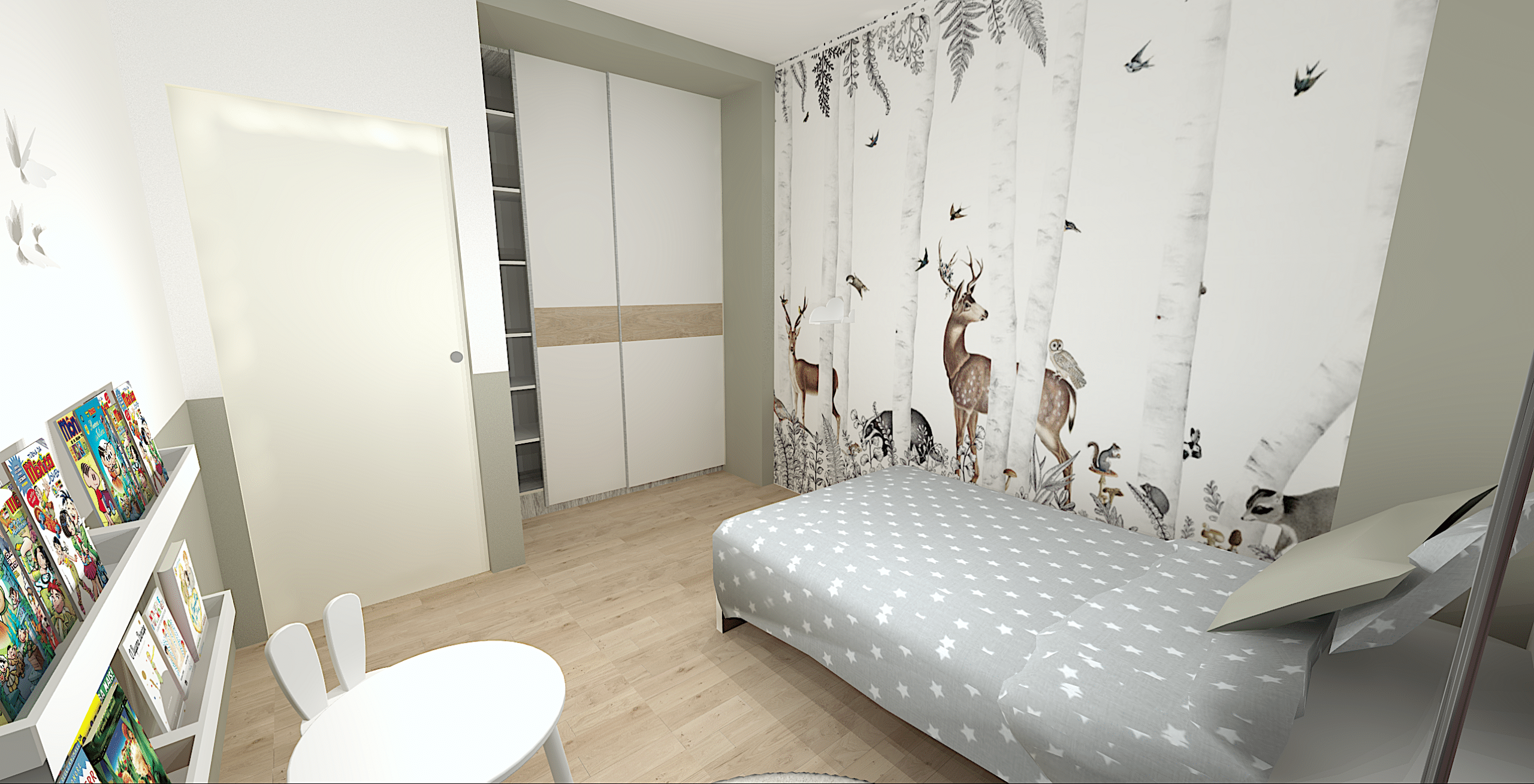 Projet chambre enfant réalisé par E-interiorconcept, vue 3