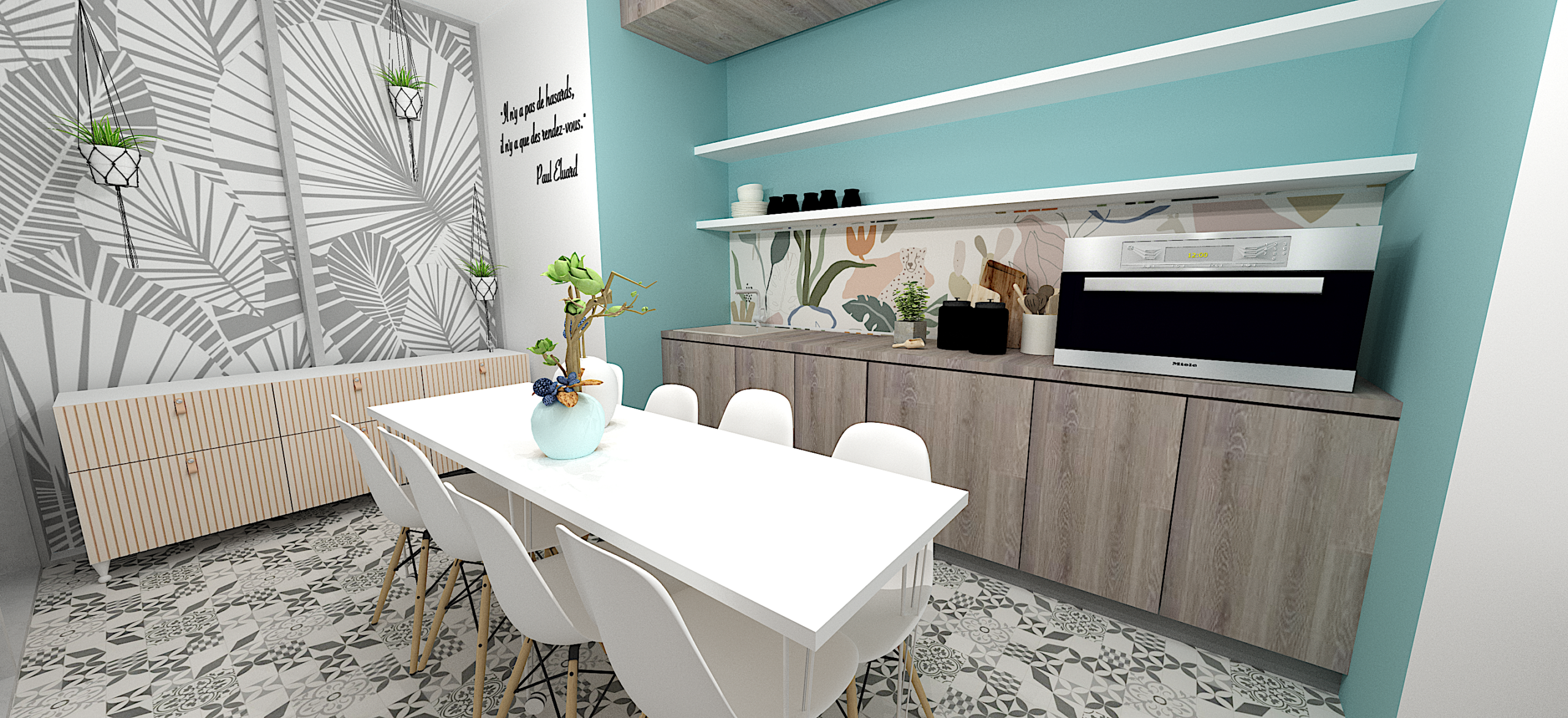 Projet cuisine réalisé par E-interiorconcept, vue 1