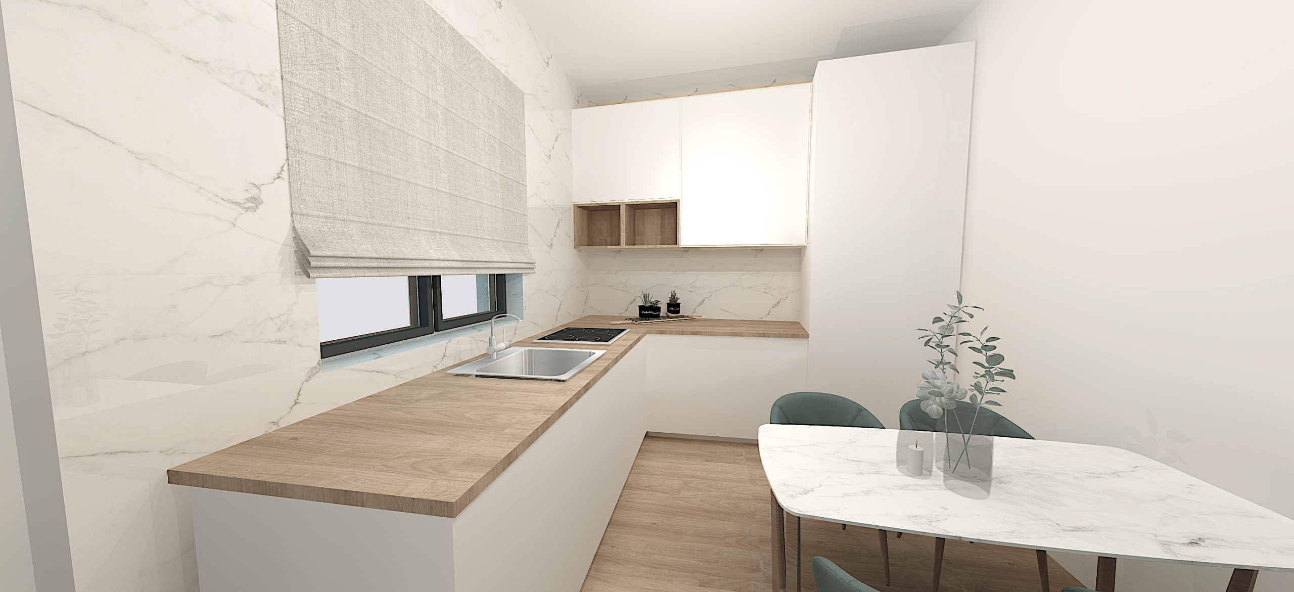 Projet cuisine réalisé par E-interiorconcept, vue 2
