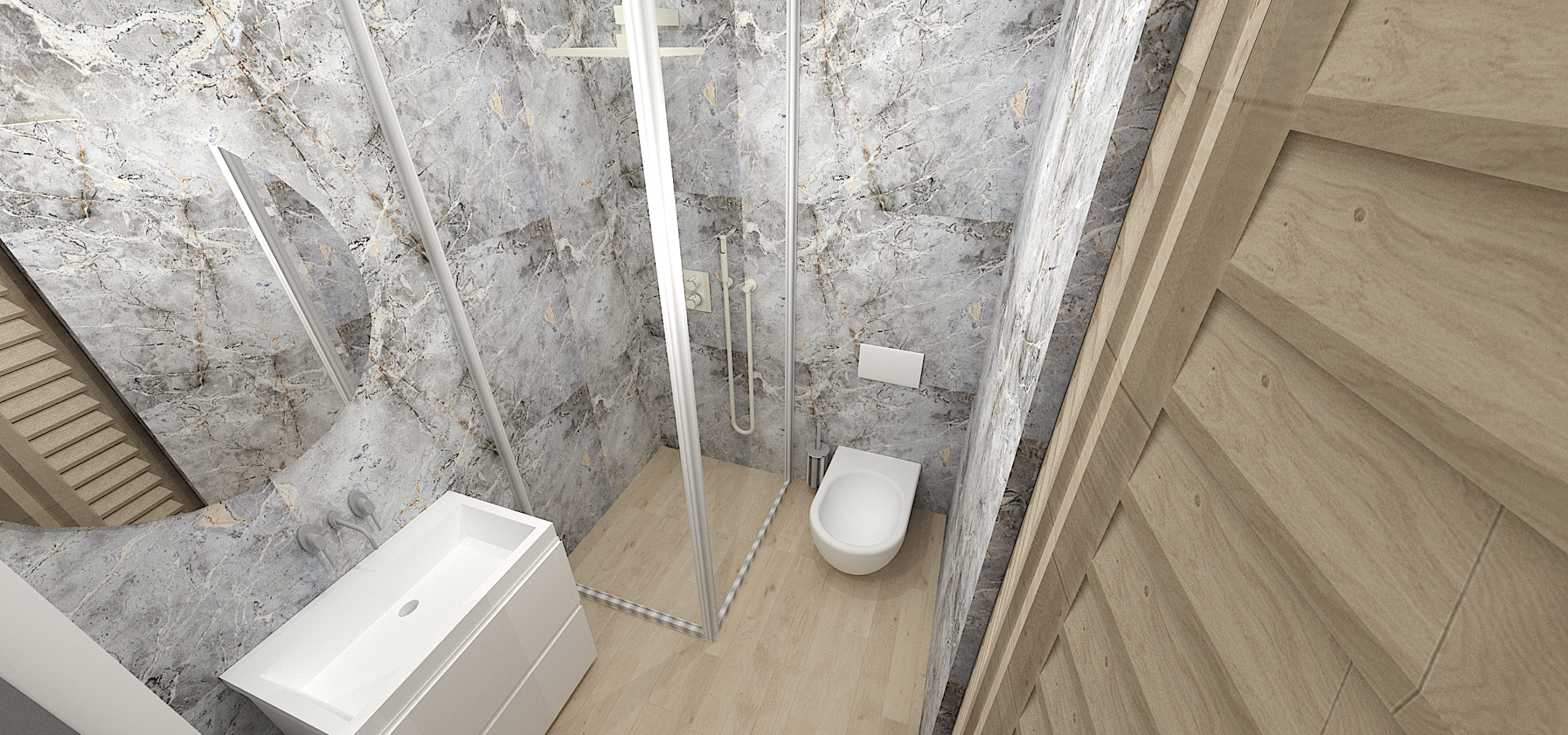 Projet salle de bain réalisé par E-interiorconcept, vue 1