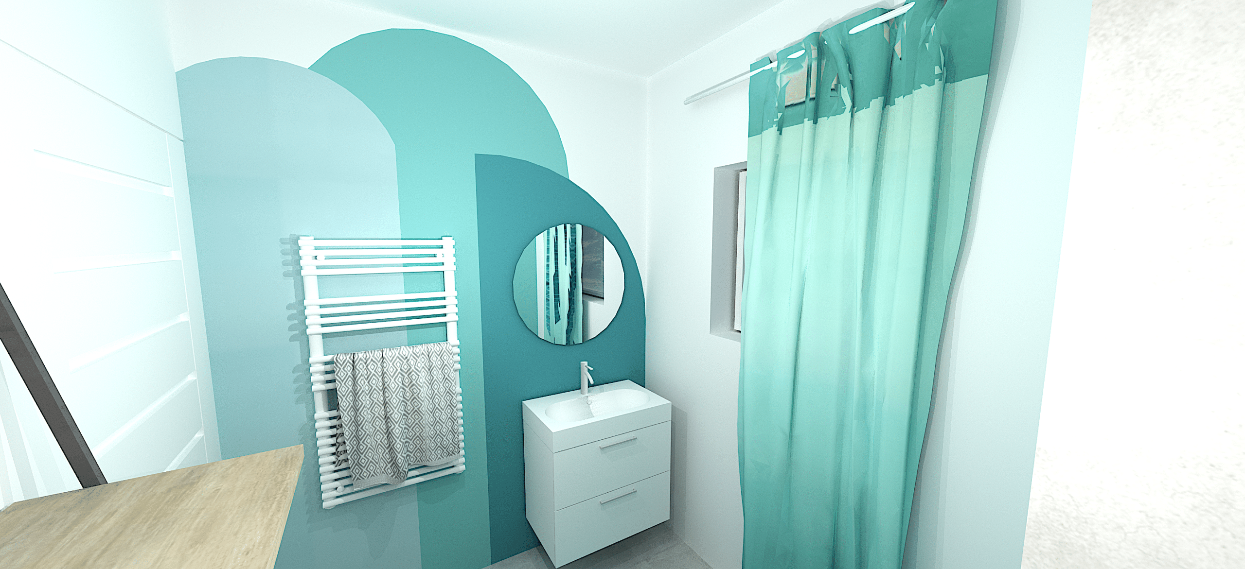 Projet salle de bain réalisé par E-interiorconcept, vue 2
