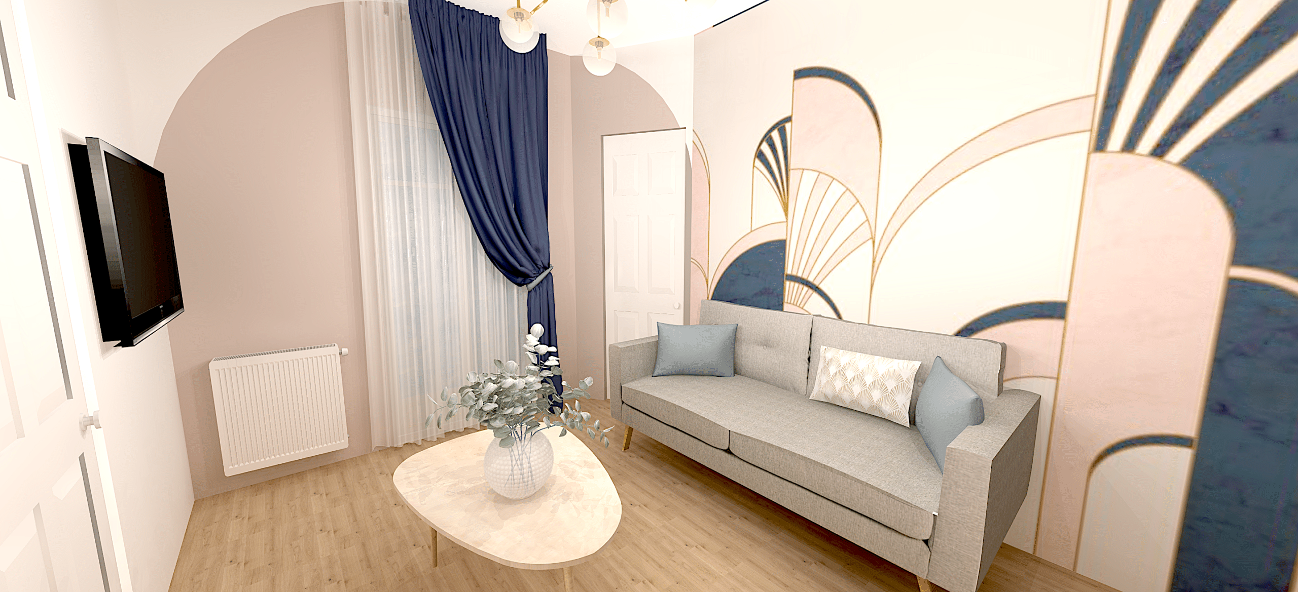 Projet salon réalisé par E-interiorconcept, vue 4