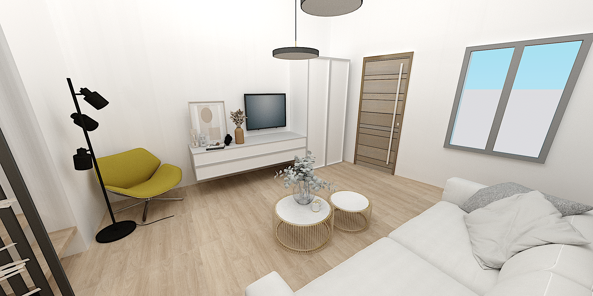 Projet salon réalisé par E-interiorconcept, vue 5