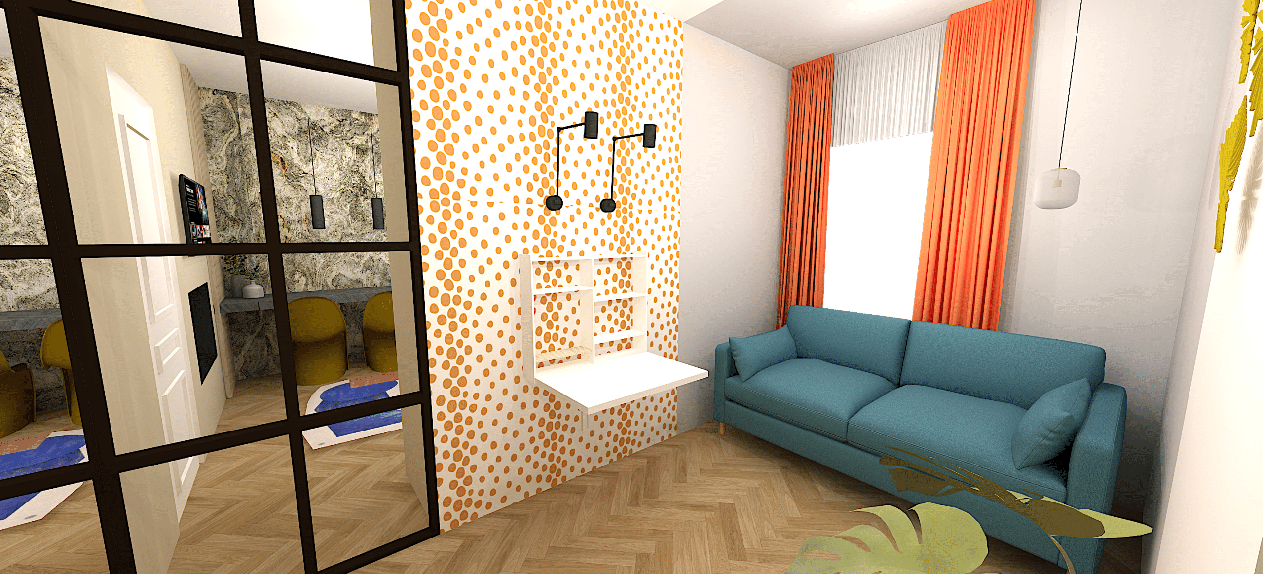 Projet salon réalisé par E-interiorconcept, vue 3