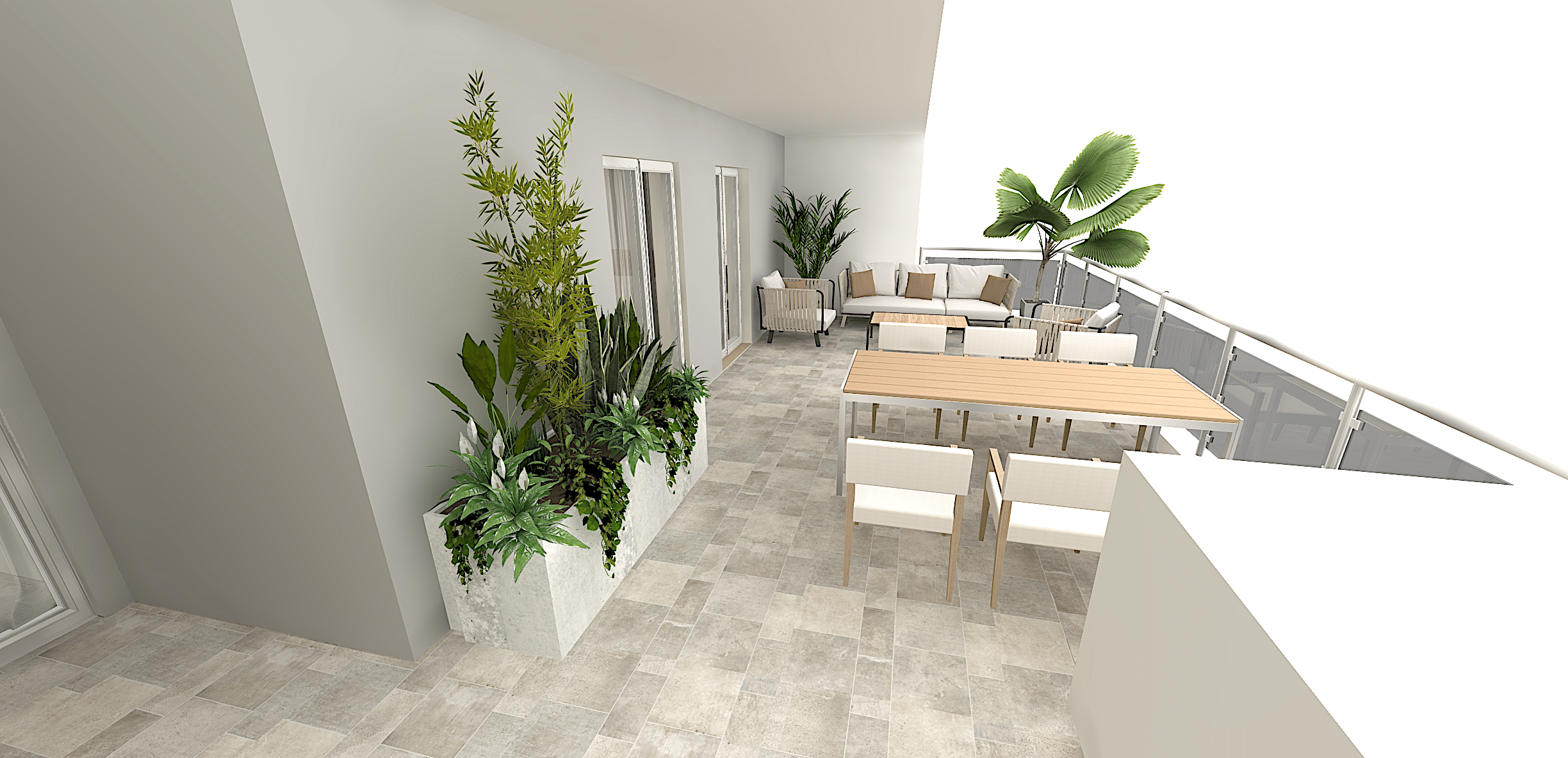 Projet balcon / terrasse réalisé par E-interiorconcept, vue 2